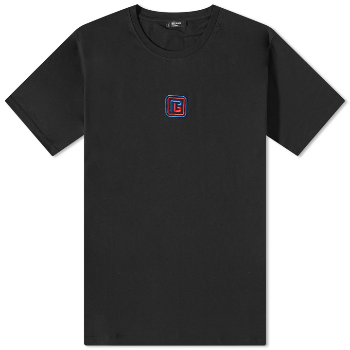 Photo: Balmain Men's PB Logo T-Shirt in Black