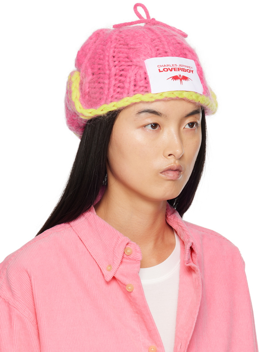 CHARLES JEFFREY ベレー帽 ピンク CHARLES JEFFREY ベレー帽 ピンク
