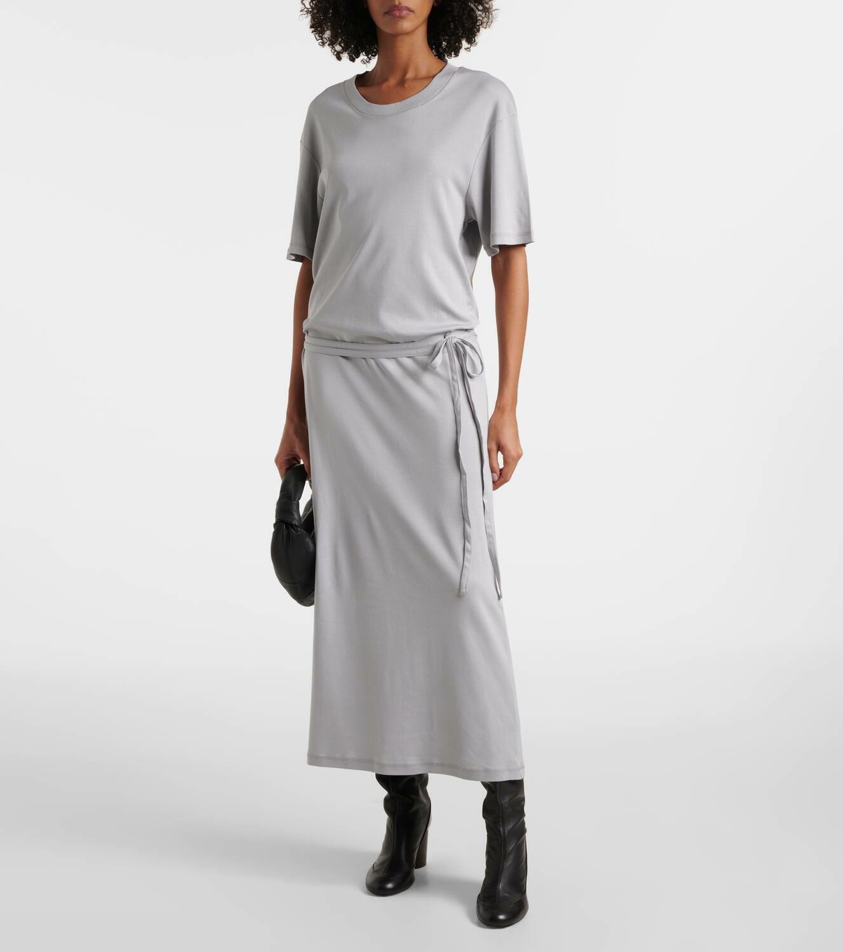 Lemaire Belted cotton jersey maxi dress