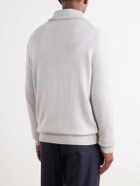 Altea - Half-Zip Virgin Wool Sweater - Gray