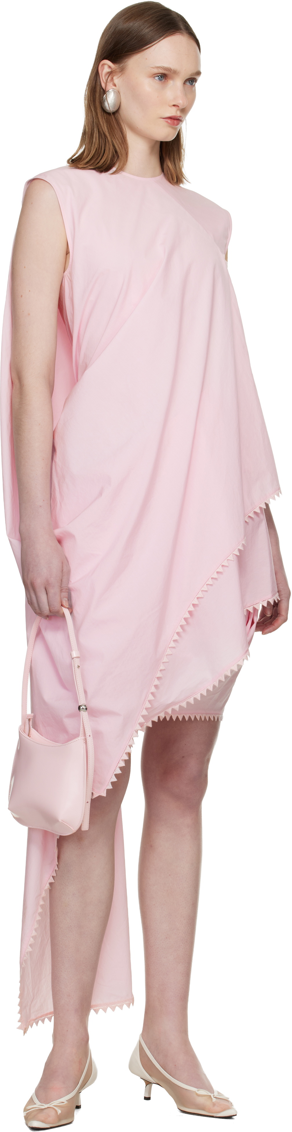 JACQUEMUS Pink 'The Traversin' Minidress