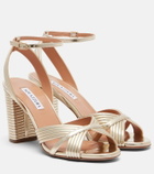 Aquazzura Very Sundance metallic leather sandals
