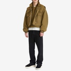 Alexander McQueen Men's Double Layer Bomber Jacket & Gilet in Olive