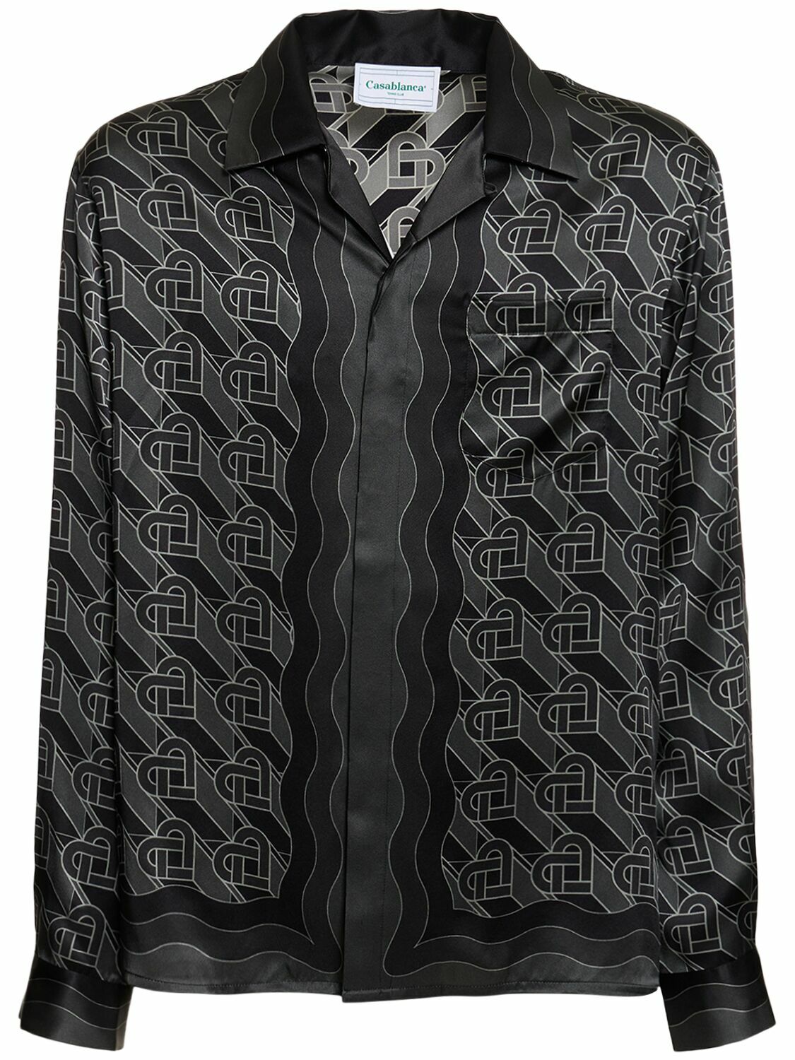 Casablanca Women's Monogram Pajama Shirt Black main image 1