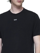 Off-White Crewneck T-shirt With Contrasting Off Print