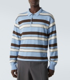 JW Anderson Striped cotton and wool-blend polo shirt
