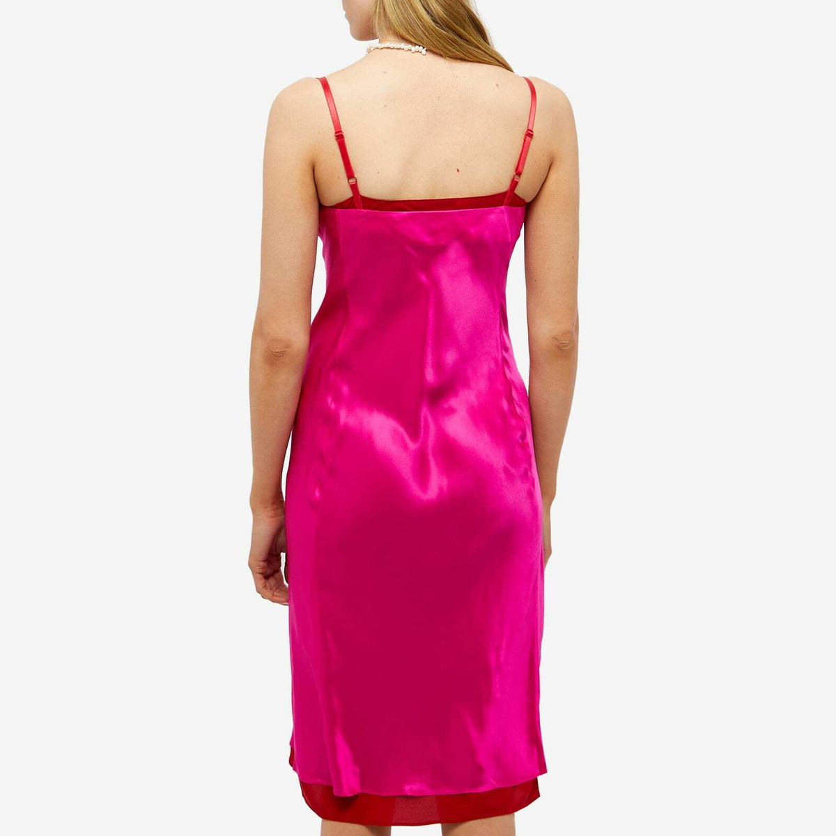 strapless open back dress Pink Summer dress