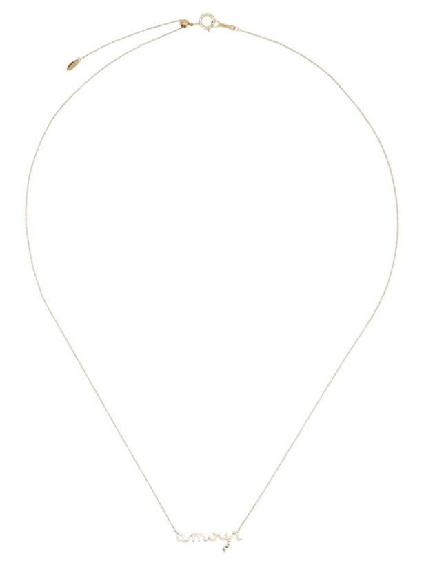 Photo: Persée 18K Yellow Gold Amour Diamond Necklace
