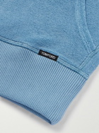 TOM FORD - Towelling Cotton-Terry Zip-Up Hoodie - Blue