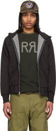 RRL Black Fleece Full-Zip Hoodie