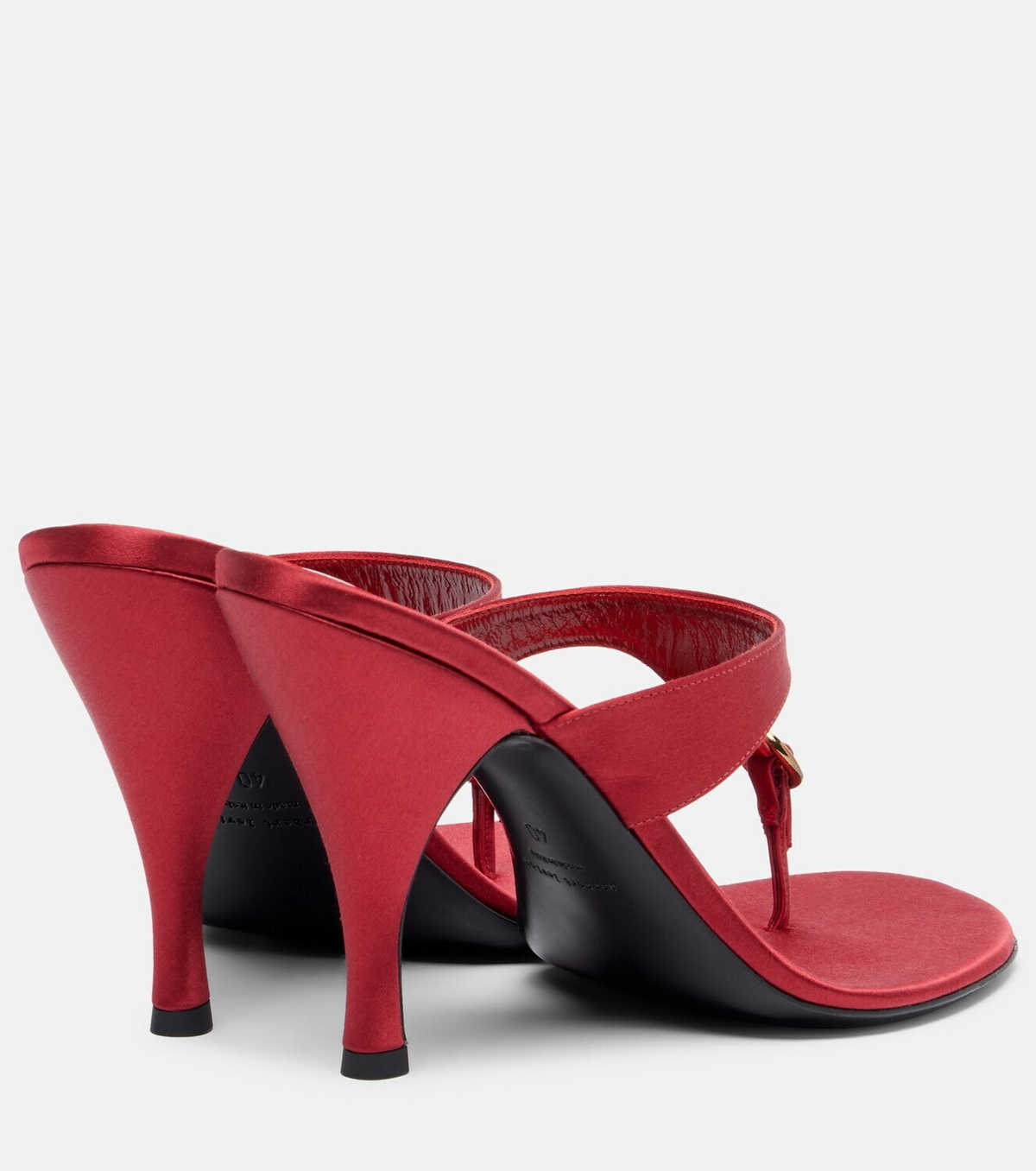 Herbert Levine Kiss And Tell embellished satin thong sandals