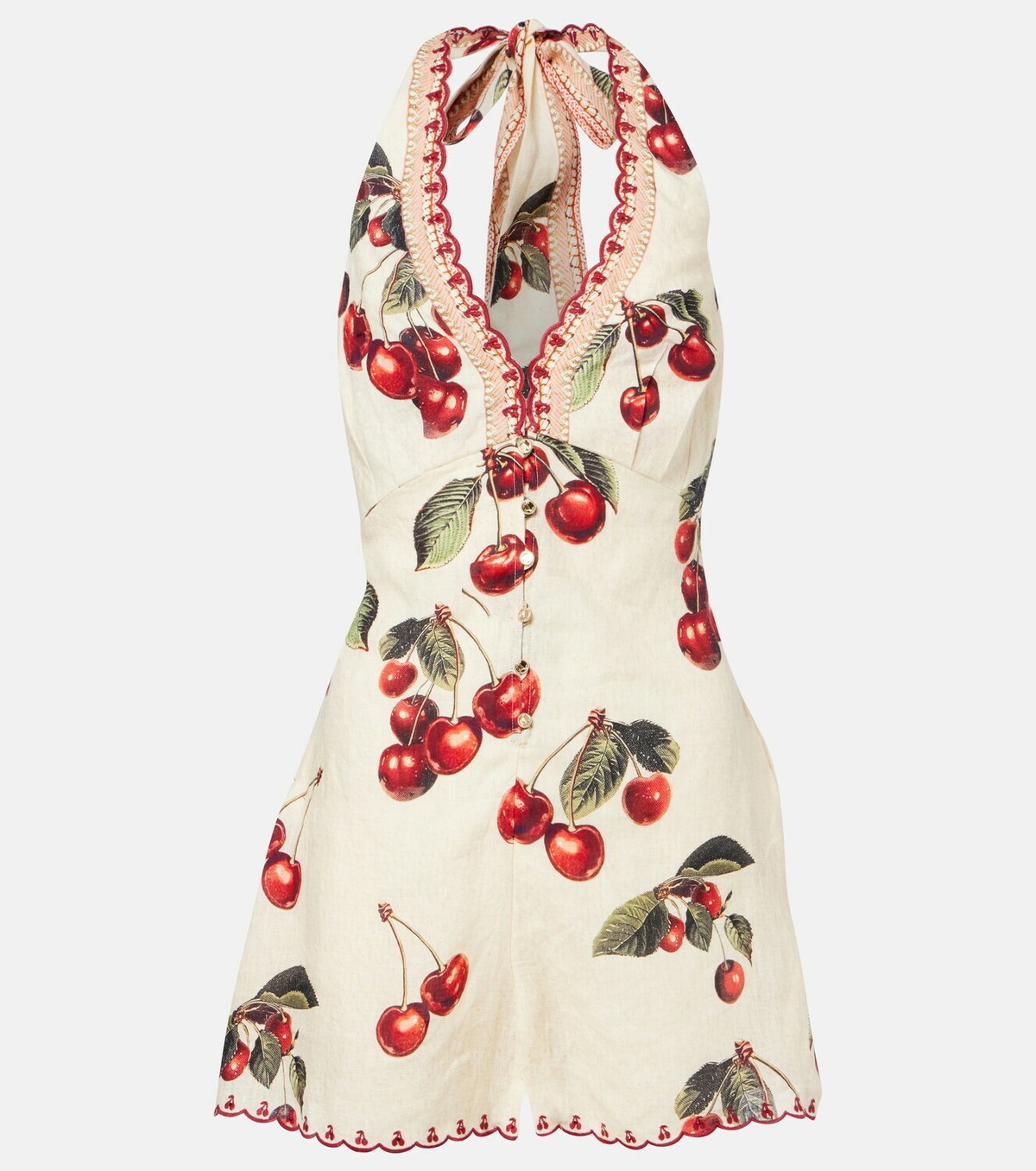 Camilla Notes From The Road printed linen romper