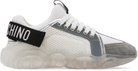 Moschino White Logo Tape Teddy Sneakers