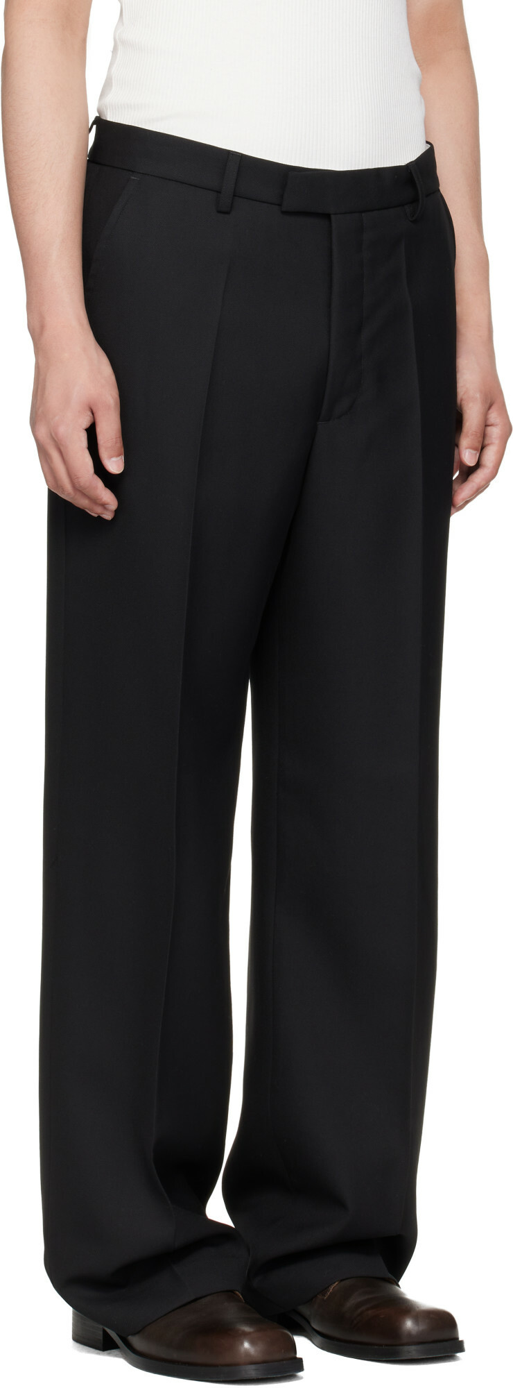 Second/Layer Black Relaxed Primo Trousers