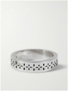 MAPLE - Bandana Engraved Silver Ring - Silver