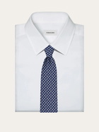 Ferragamo Mens Dylan print silk tie in Blue