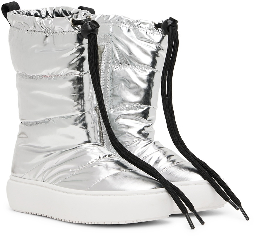 Marni Kids Silver Padded Boots