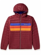 Cotopaxi - Fuego Colour-Block Quilted Ripstop Down Hooded Jacket - Red