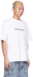 Balenciaga White Copyright Logo T-Shirt