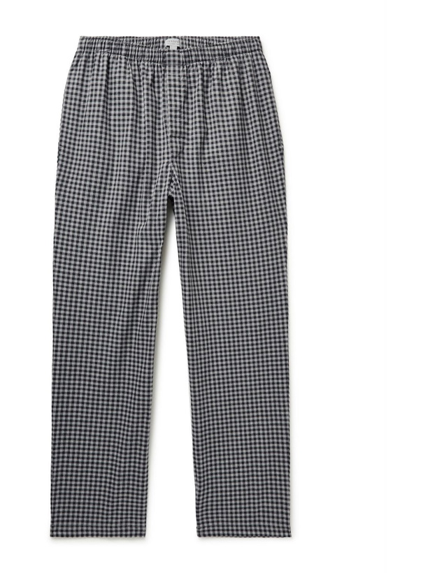 Photo: Sunspel - Checked Cotton Pyjama Trousers - Gray
