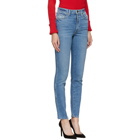 Khaite Blue Vanessa High-Rise Straight Jeans