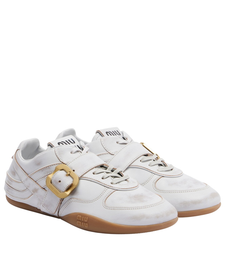 Photo: Miu Miu Gymnasium leather sneakers