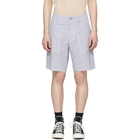 rag and bone White and Blue Franklin Shorts