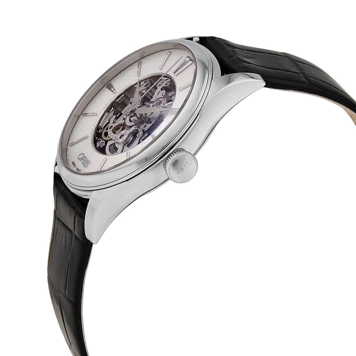 Oris Artelier Automatic Diamond Silver Skeleton Dial Ladies Watch 01 560 7724 4051-07 5 17 64FC