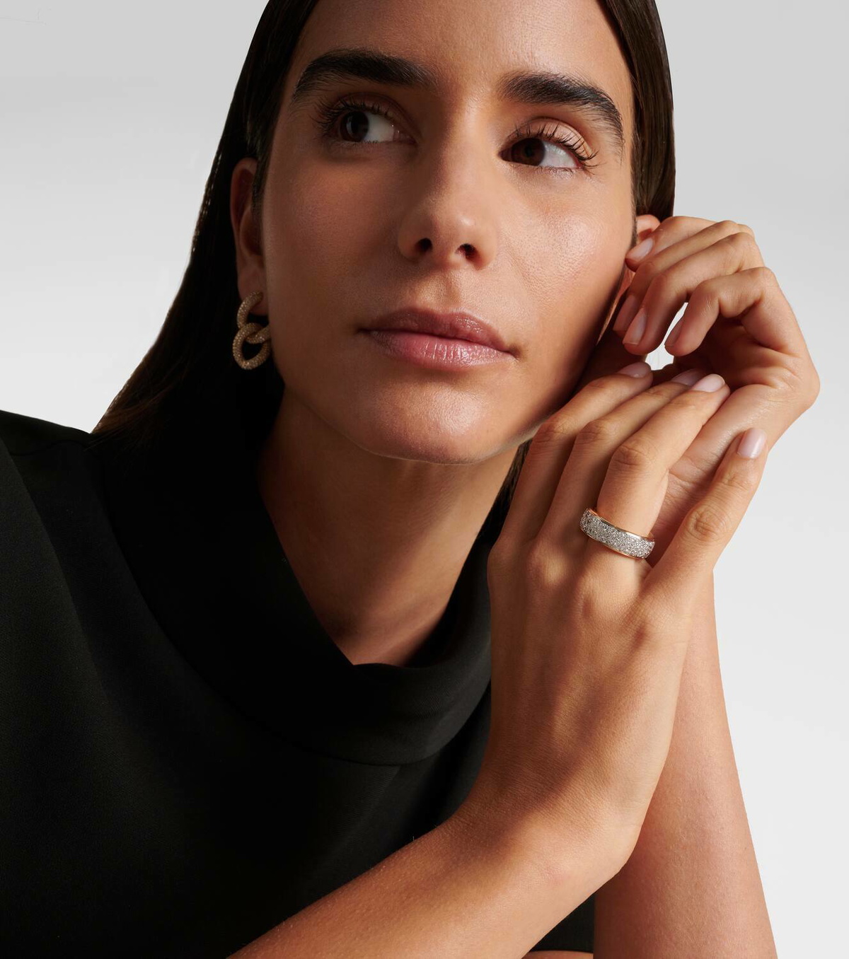 Pomellato Iconica 18kt rose gold ring with diamonds