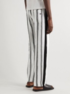 Wales Bonner - Soul Straight-Leg Striped Linen and Silk-Blend Trousers - White