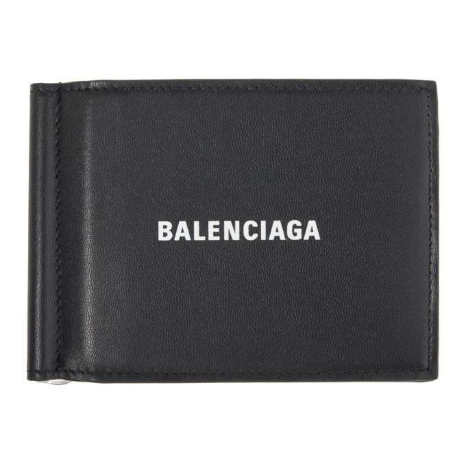 At håndtere mørke Virksomhedsbeskrivelse Balenciaga Black Cash Money Clip Wallet Balenciaga