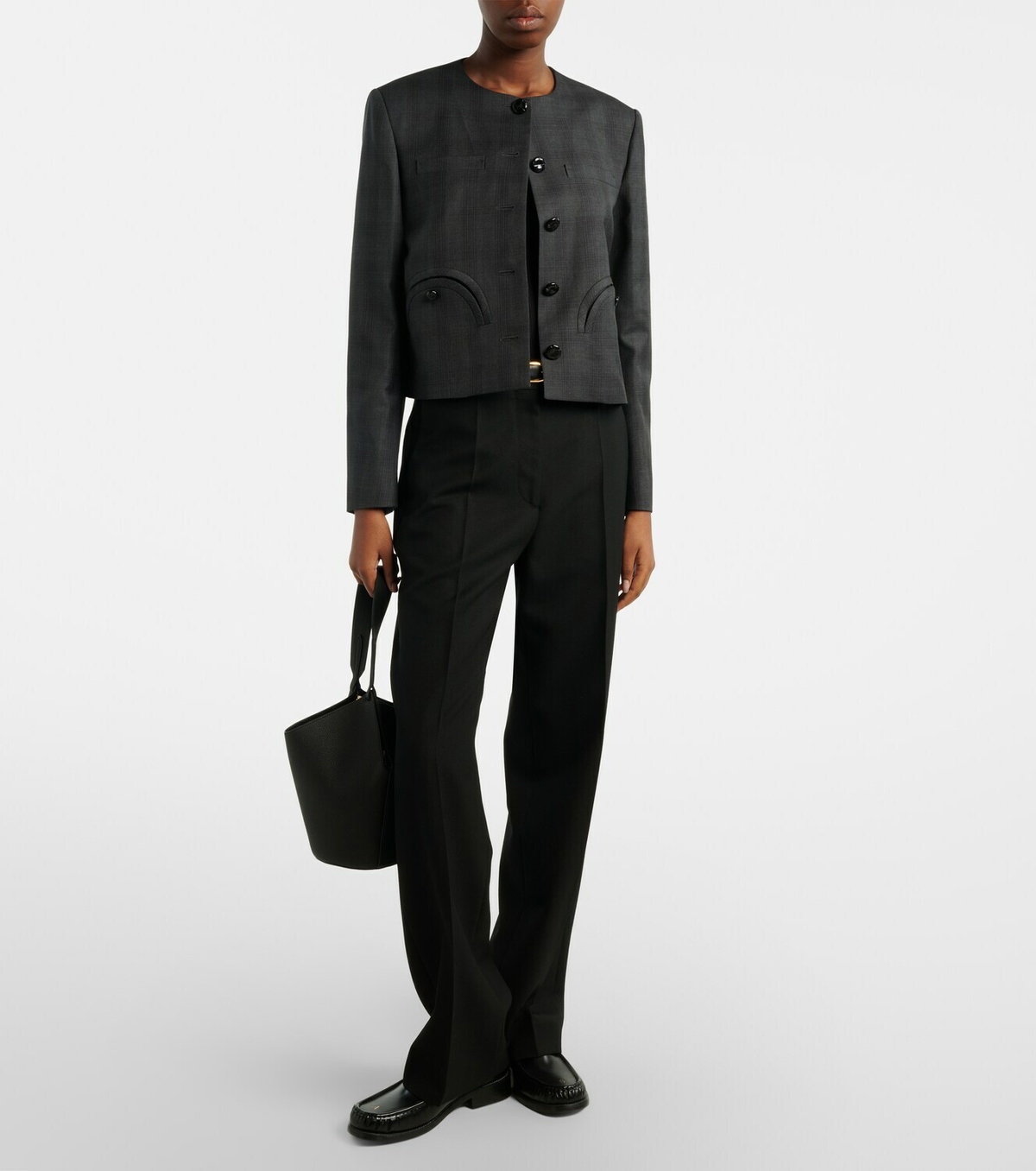 Blazé Milano Shamo checked virgin wool jacket
