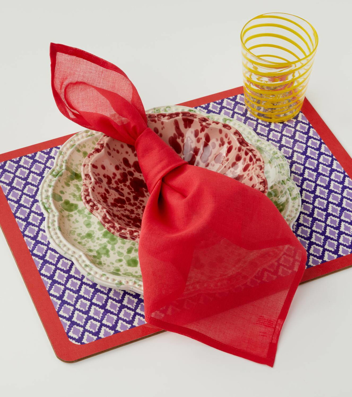 Lisa Corti Hima Palma Pervinch set of 2 placemats