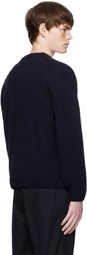 Maison Kitsuné Navy Fox Head Lambswool Comfort Sweater