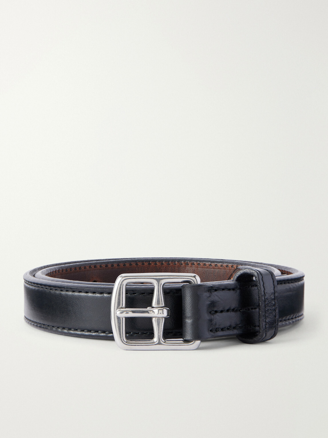 Yuketen - Stirrup 3cm Leather Belt - Black