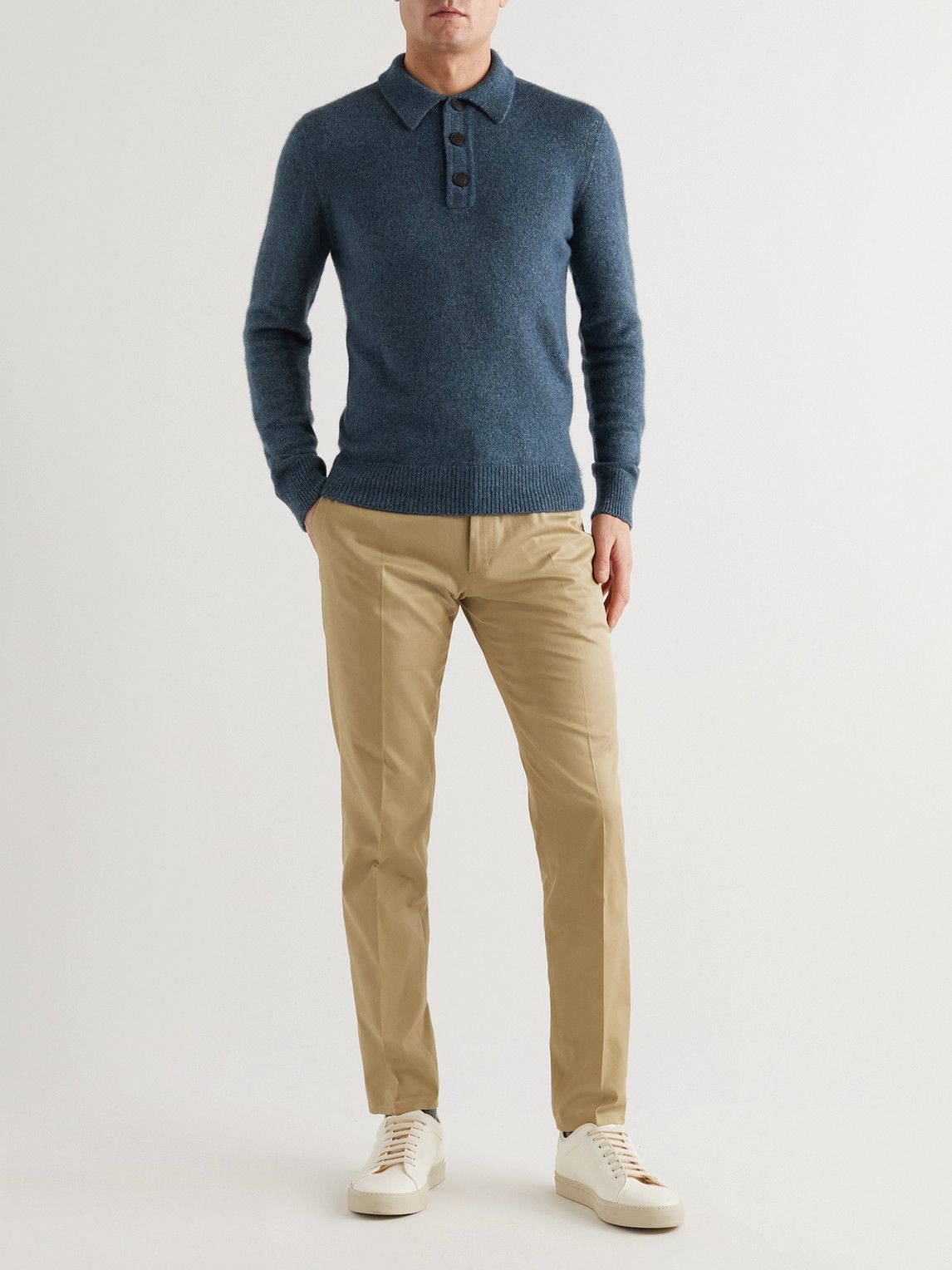 Brioni - Beige Wool Twill Dress Pant | Mitchell Stores