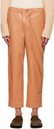 Nanushka Tan Jain Faux-Leather Pants