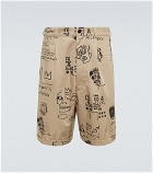 Junya Watanabe - x Basquiat printed cotton shorts