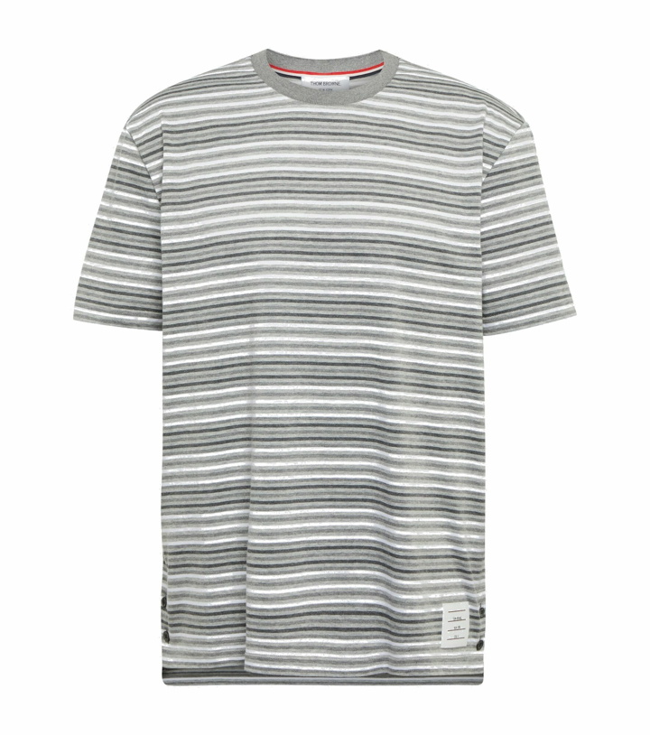 Photo: Thom Browne - Striped cotton jersey T-shirt