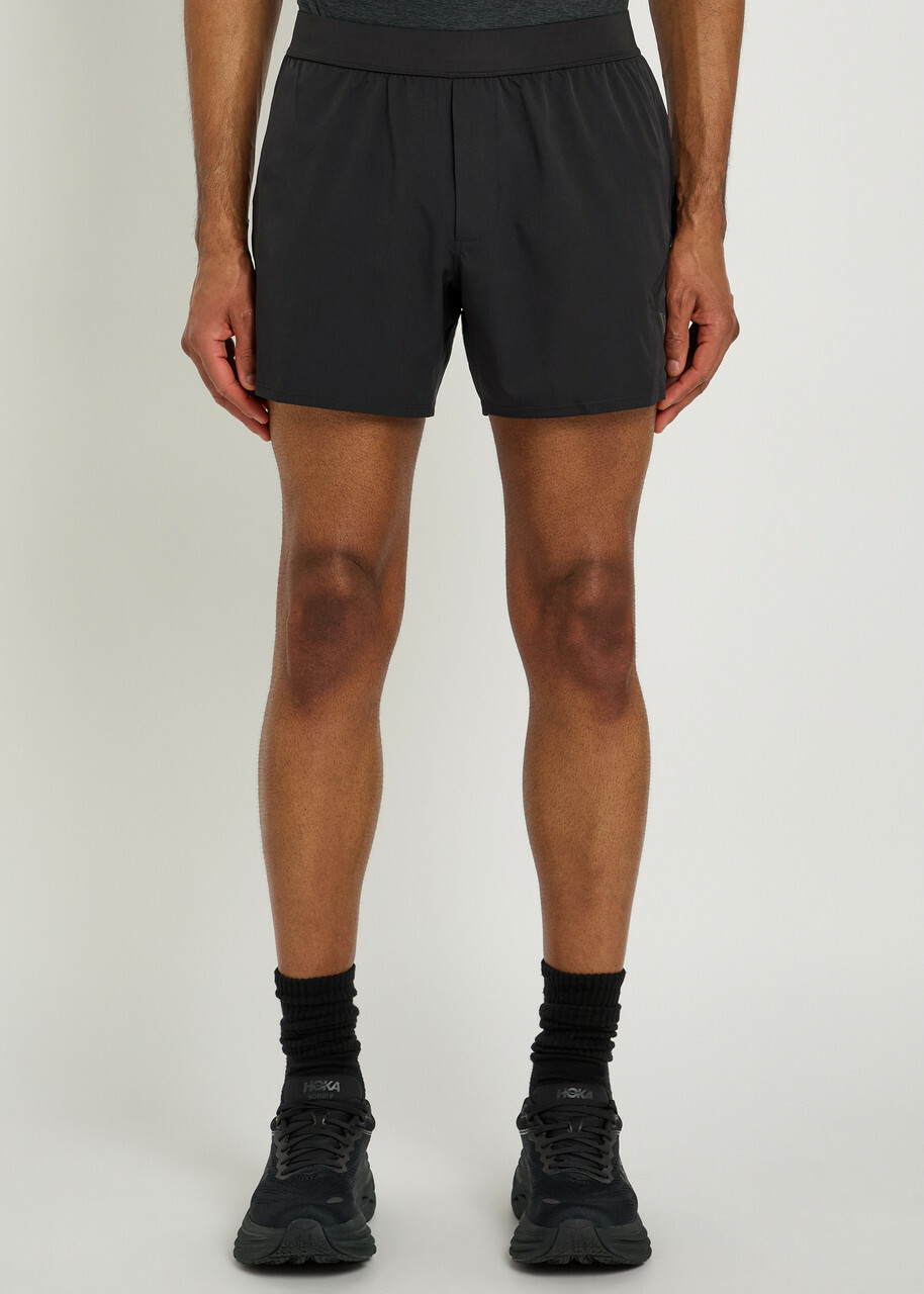 Vuori Qualify Stretch-jersey Running Shorts Black