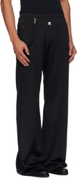 Courrèges Black Flare Interlock Tracksuit Pants