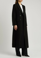 Harris Wharf London Double-breasted Woven Coat Black