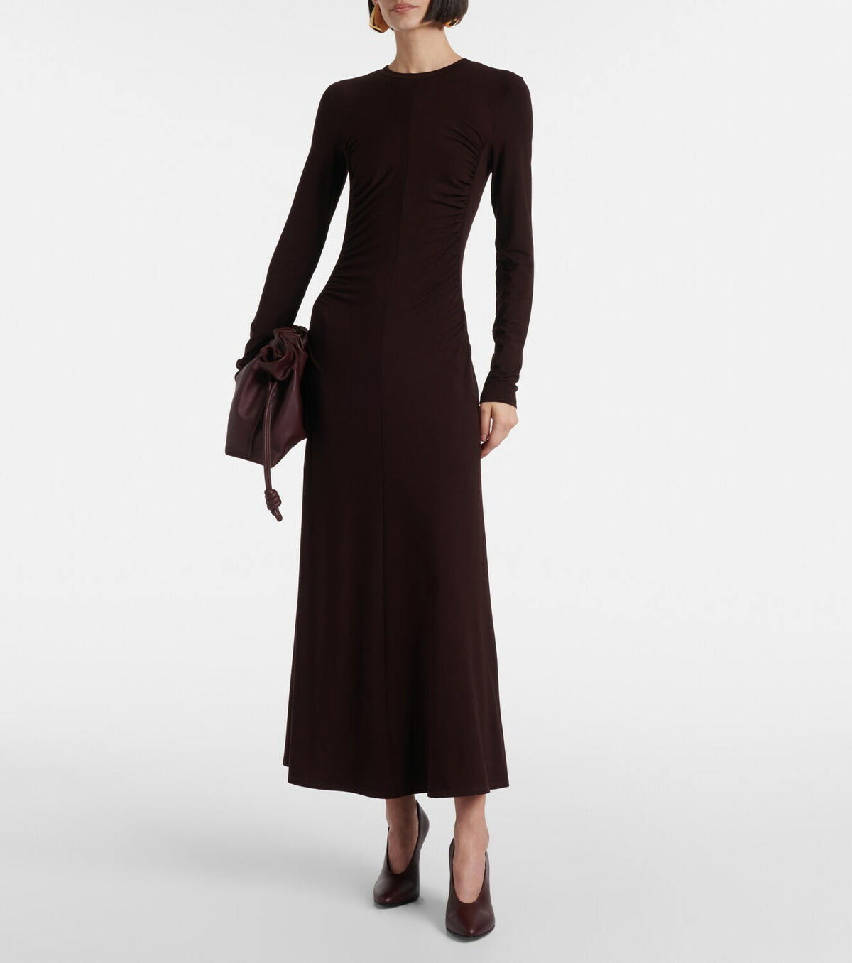 Vince Ruched jersey maxi dress