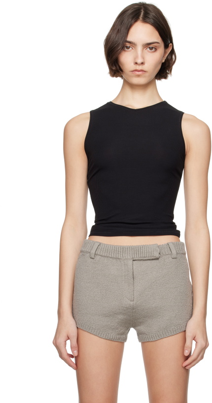 Photo: SKIMS Black Soft Lounge V Neck Tank Top