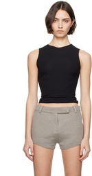 SKIMS Black Soft Lounge V Neck Tank Top