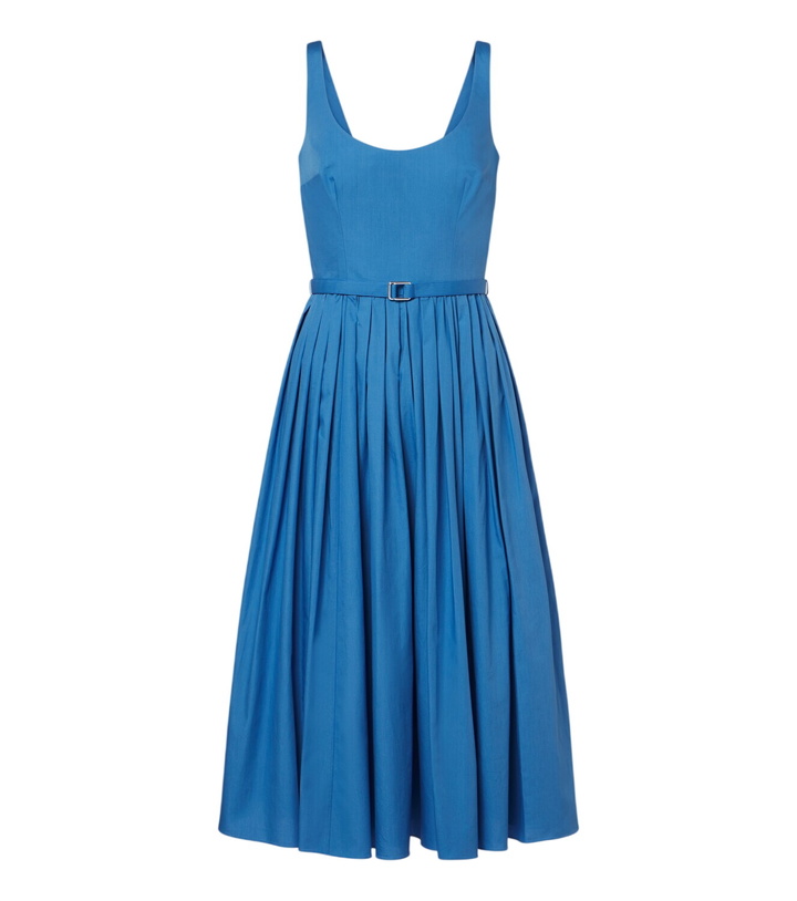 Photo: Emilia Wickstead Eglantine belted cotton poplin midi dress