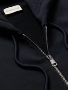 Moncler - Logo-Appliquéd Cotton-Jersey Zip-Up Hoodie - Blue