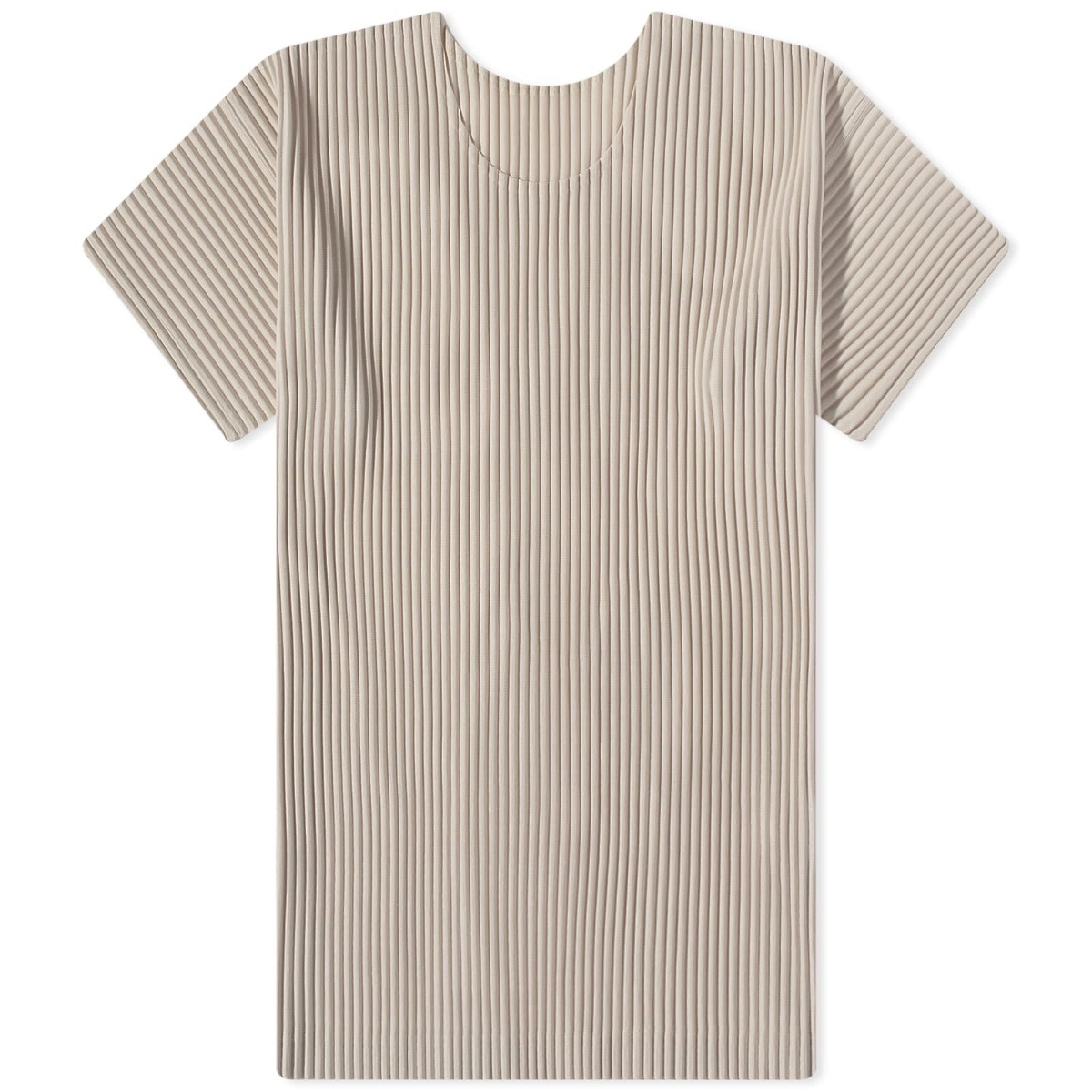 Homme Plissé Issey Miyake Men's Pleated T-Shirt in Sand Beige Homme ...