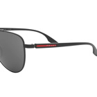 Prada Eyewear Men's Prada 0PS 52WS Linea Rossa Sunglasses in Black