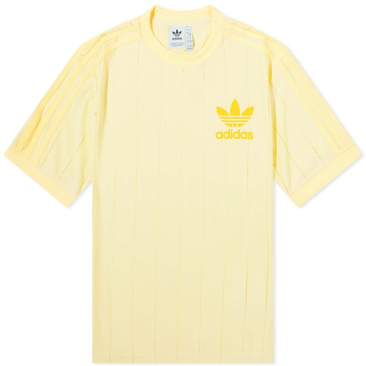 Photo: Adidas Women's 3 Stripe T-shirt in Almost Yellow